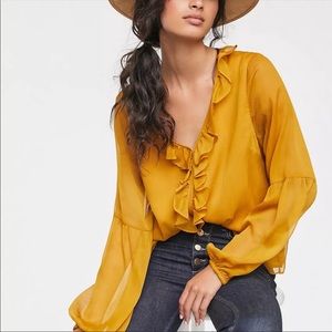 Anthropologie Auberta Ruffled Blouse